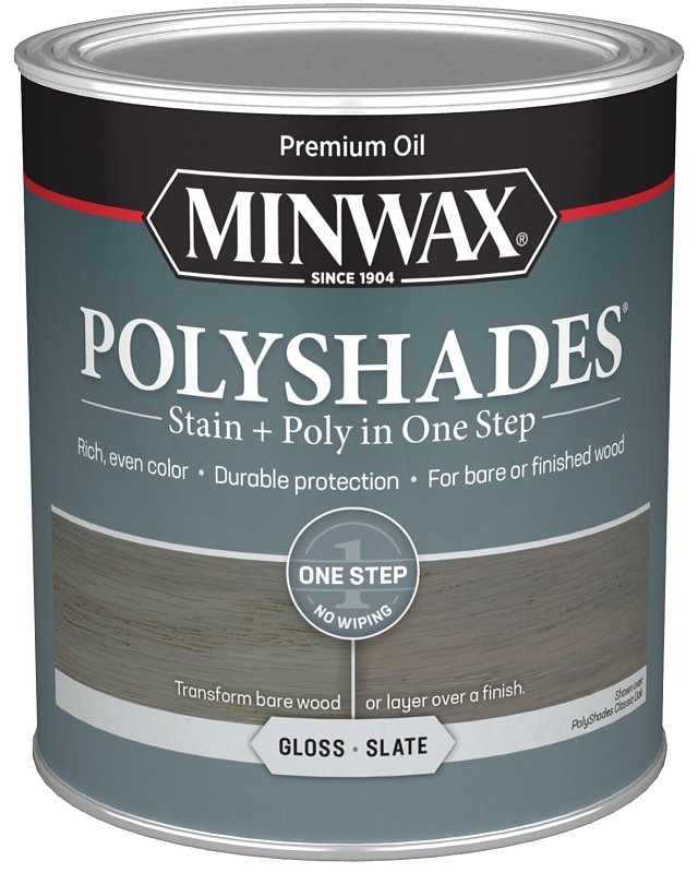 STAIN WOOD GLOSS SLATE 1QT    
