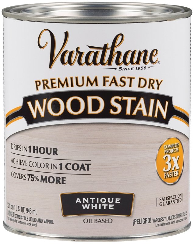 STAIN WOOD INT ANT WHITE QT   