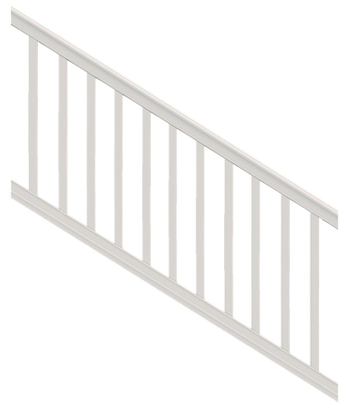 STAIR KT W/SQ BLST WH 6FTX36IN