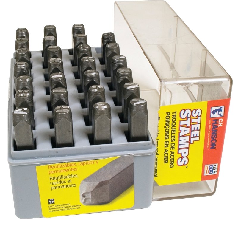STAMP LETTER KIT 1/4IN STEEL  