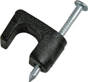 STAPLE COAX PLAST BLACK 1/4IN 