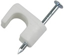 STAPLE COAX PLAST WHITE 1/4IN 