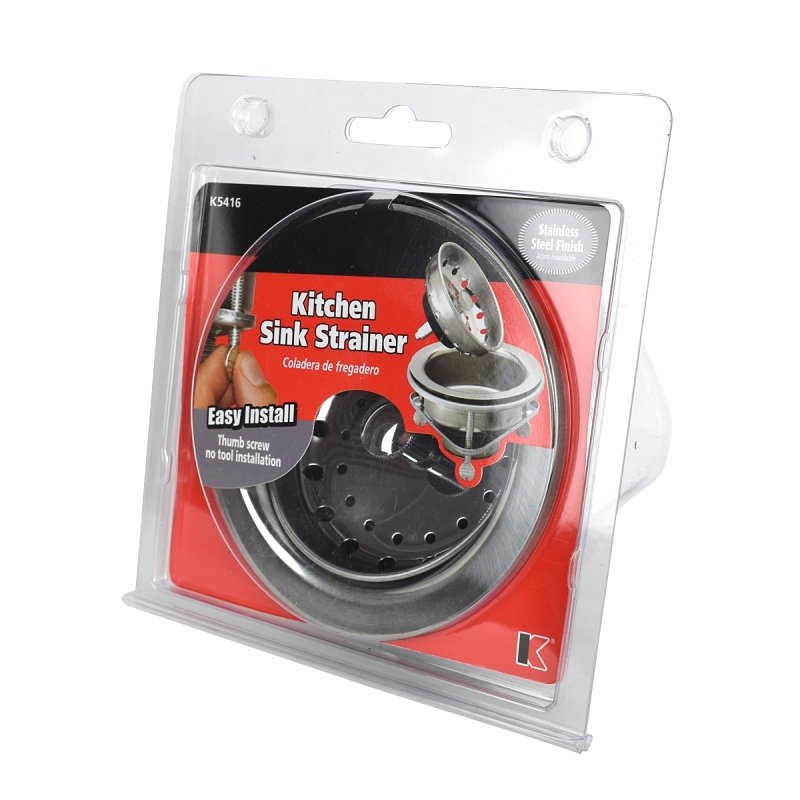 STRAINER SINK FIXED POST SS   