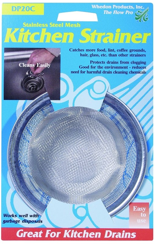 STRAINER SINK KITCHEN MESH SS 