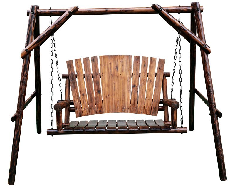 SWING W/FRAME NATL CHARRED 4FT