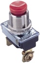 SWITCH PSHBTN SLVR/RED 3A 120V