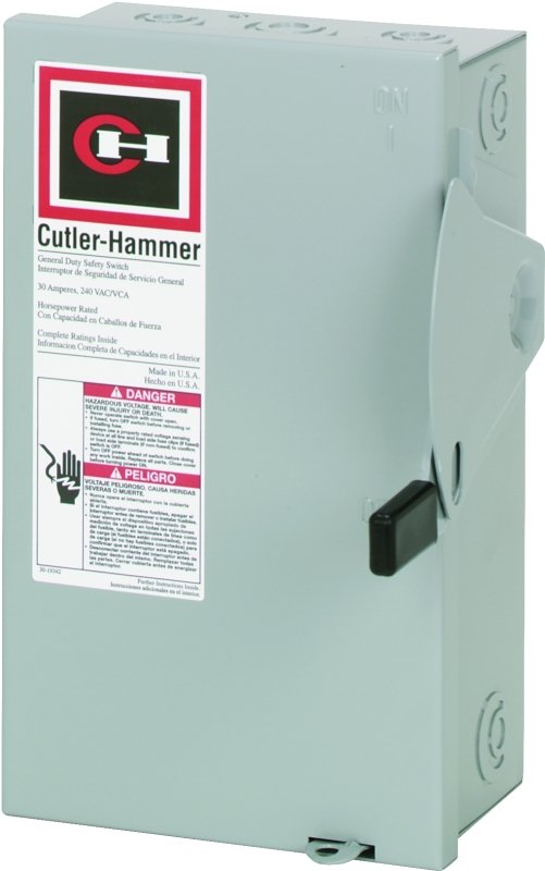 SWITCH SAFETY INDOOR 2P 3W 30A