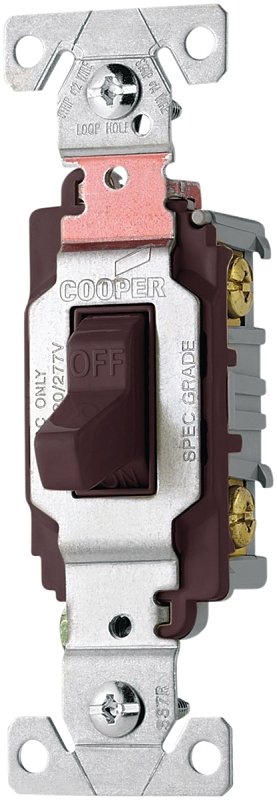 SWITCH TOGGLE QUIET 2P 20A BRN