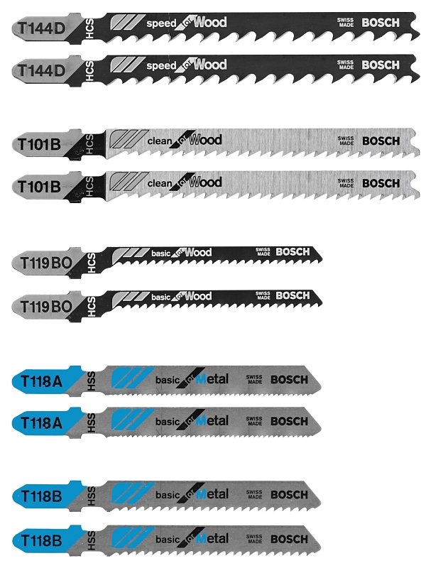 T-SHANK JIGSAW BLADE ASST 10PK
