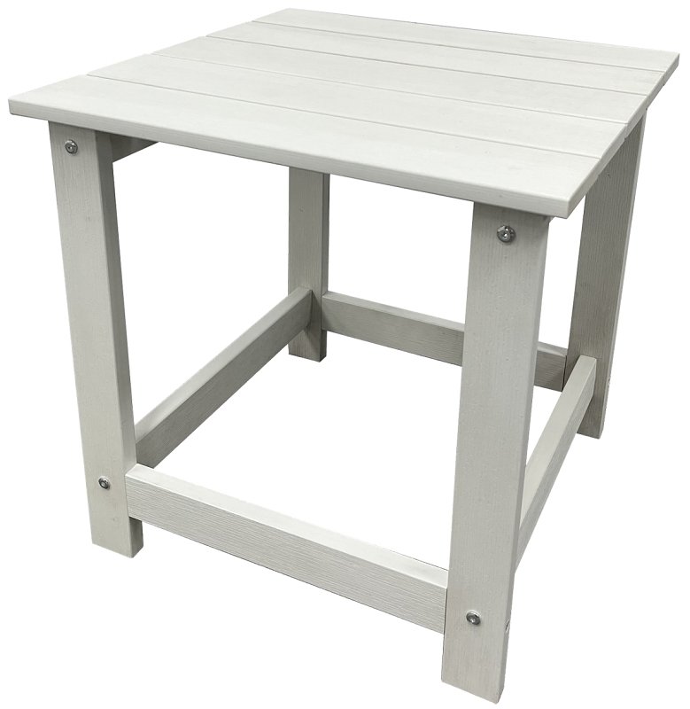 TABLE SIDE RESIN WOOD WHITE   