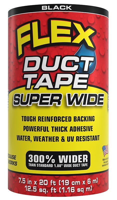 TAPE DUCT FLEX BLK 7.5INX20FT 