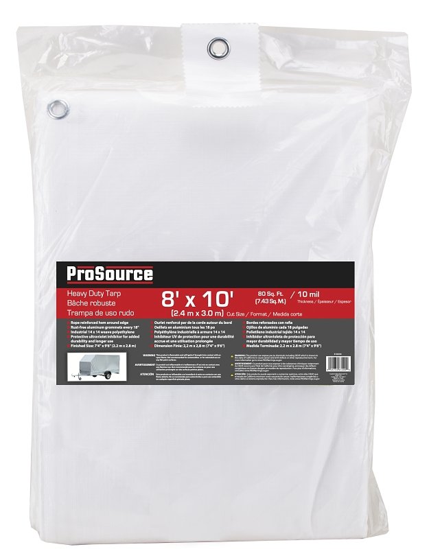 TARP WHITE 10MIL 8X10FT       