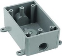TBOX PVC 1GNG SURF 1/2IN HOLES