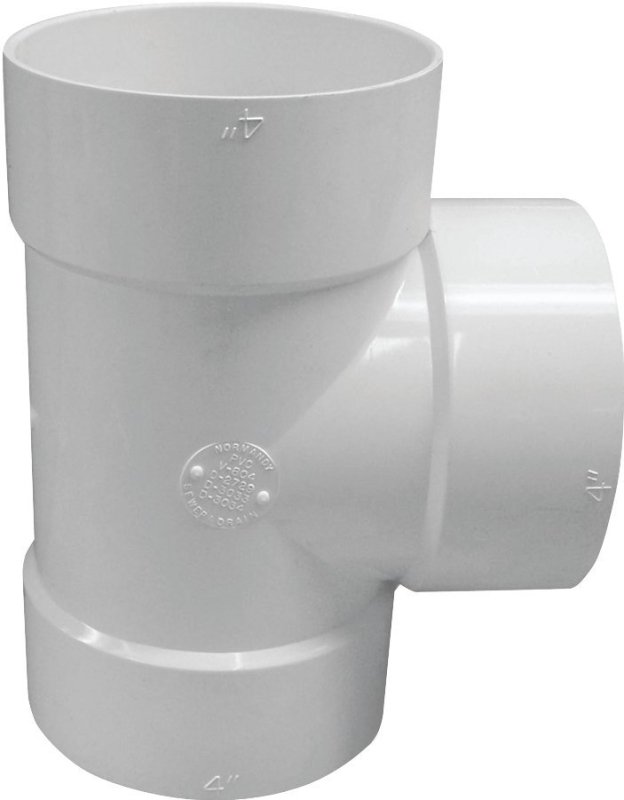 TEE BULL NOSE PVC HUB 6X6X4   