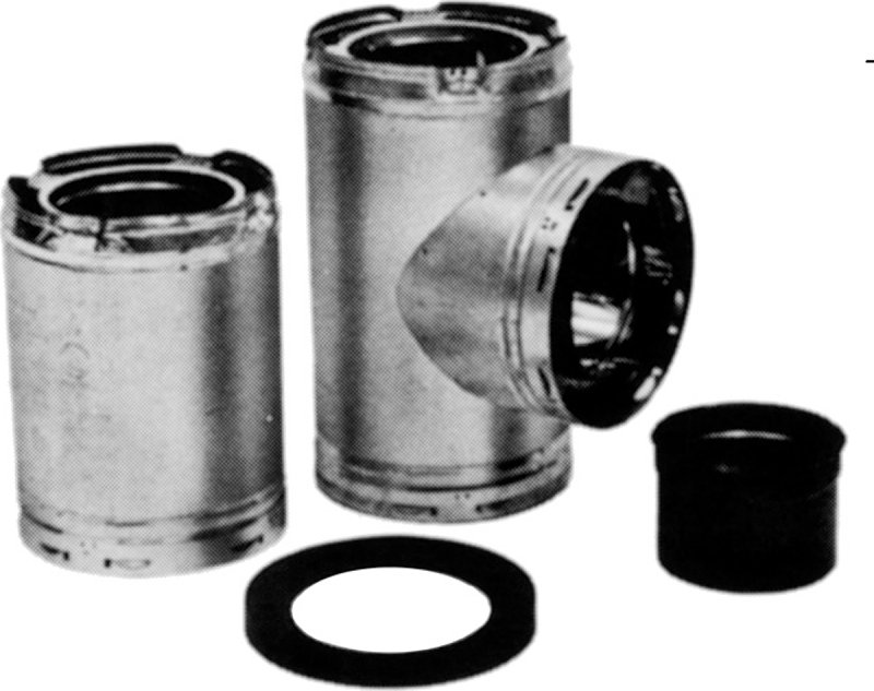 TEE CHIMNEY ASSMBLY 6X16.5X3IN