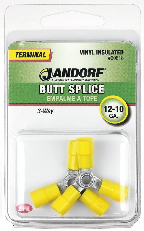 TERM BUTT SPL 3WY VINYL 12-10G