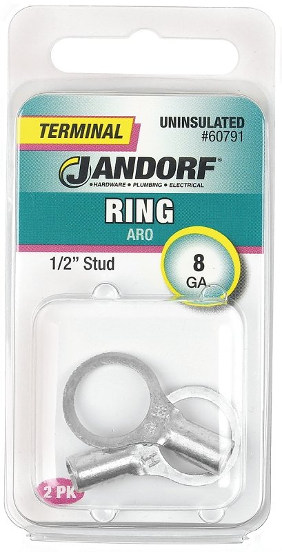 TERM RING 8ST UNINS 1/2 2PK   