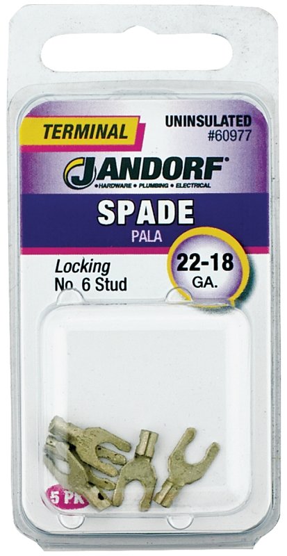 TERM SPADE 22-18 UNINS N6     