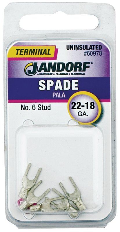 TERM SPADE 22-18 UNINS N6     