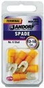 TERM SPADE VINYL INS NO 6 STUD