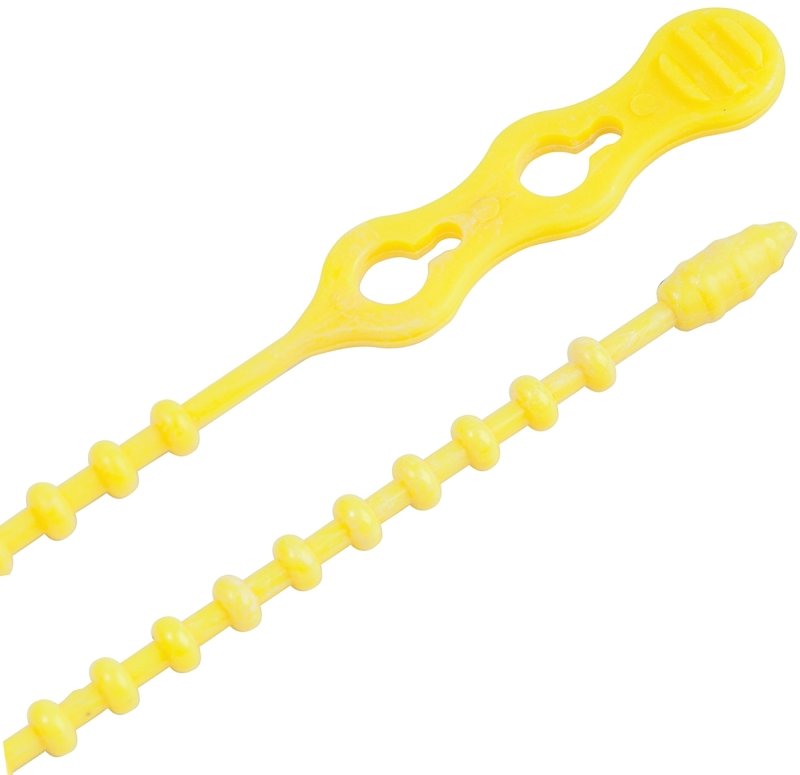 TIE BEADLED 12IN 70LB YELLOW  