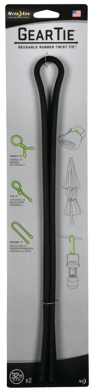 TIE TWIST RUBBER 32IN BLK 2PK 