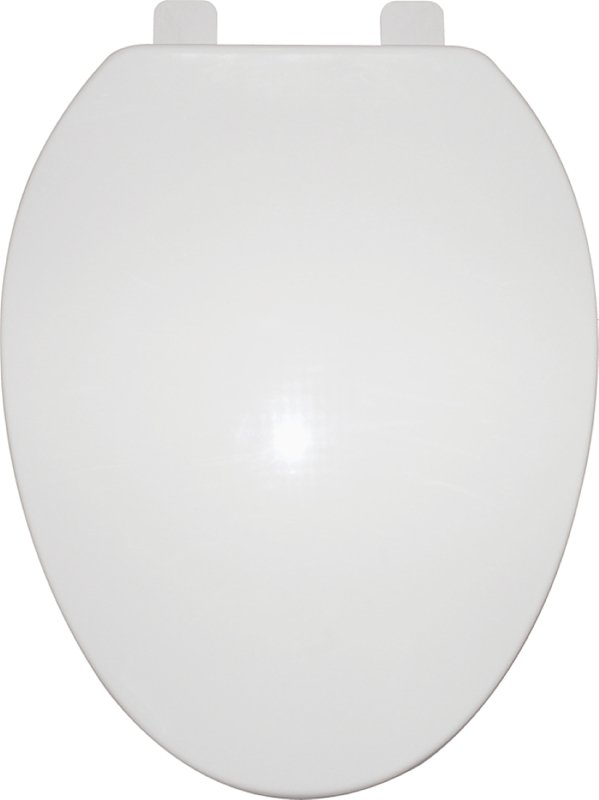 TOILET SEAT ELONG PLASTIC WHT 