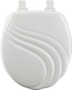 TOILET SEAT RND SWIRL WHITE   
