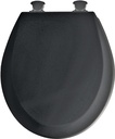 TOILET SEAT RND WOOD BLACK    
