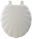 TOILET SEAT RND WOOD SHELL WHT
