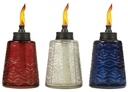 TORCH GLS TBL RD/BLU/CL 6IN   
