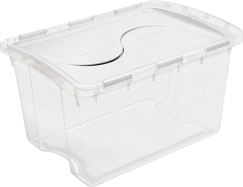 TOTE 48QT CLEAR/BLUE          