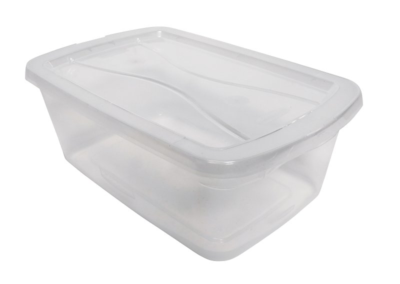 TOTE STORAGE PLASTIC CLEAR 6QT