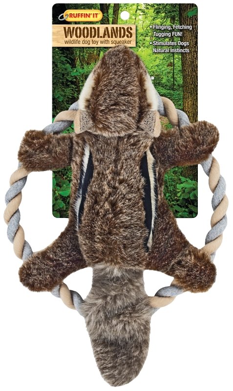 TOY PLUSH CHIPMUNK ROPE RING  