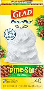 TRASH BAG DS PINE-SOL WHT 13GA