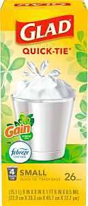 TRASH BAG QCK-TIE ORIG WHT 4GA