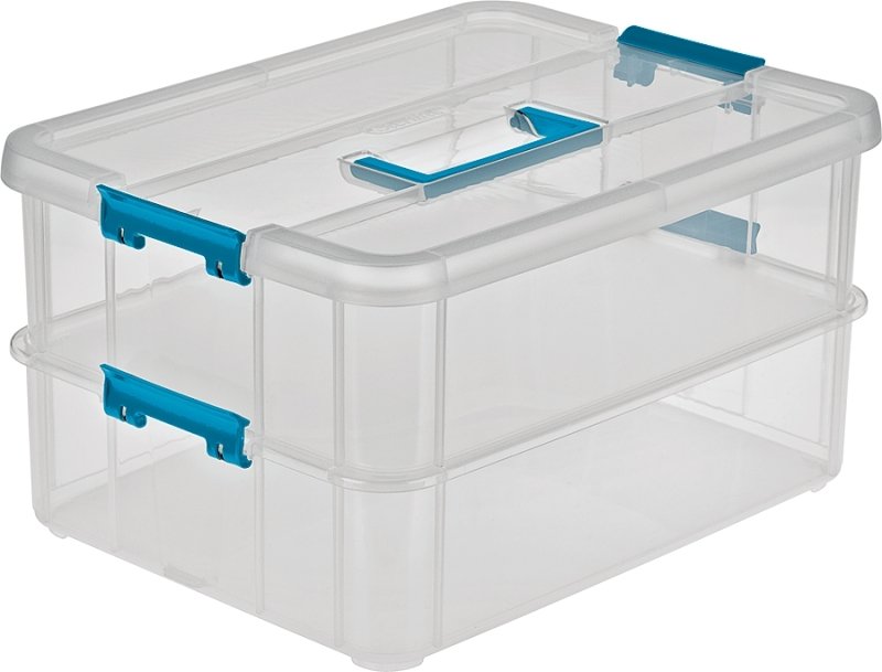 TRAY ORGNZR STACK/CARRY 2 CLR 