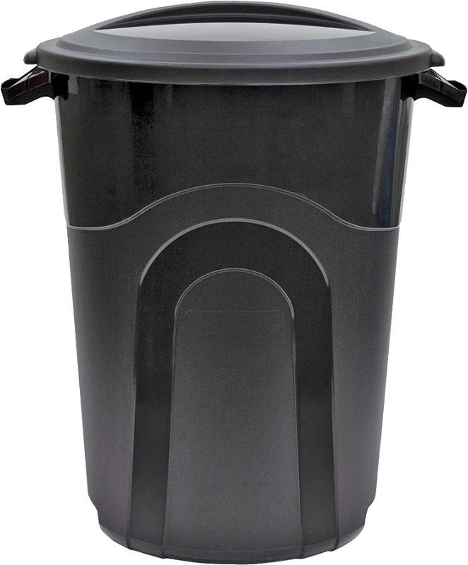 TRSH CAN MLD PLSTC BLK 32 GAL 