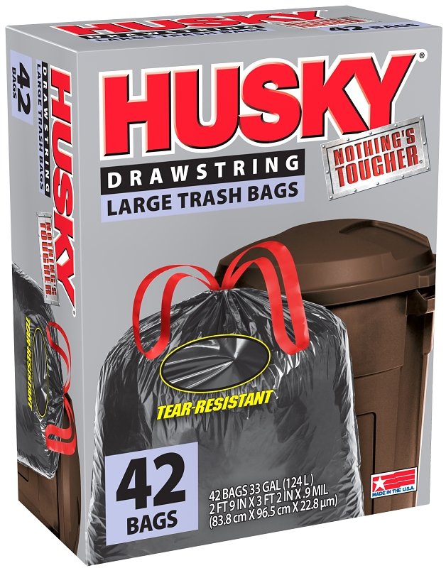 TRSHBG DRWSTRG BLK 33GAL .9MIL