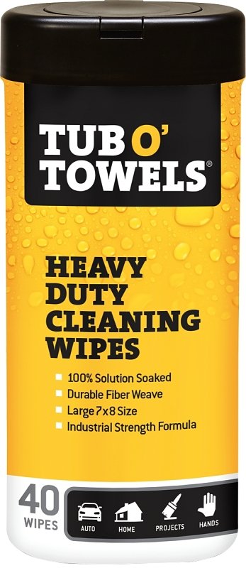 TUB O'TOWELS CLEAN WIPES 40CT 