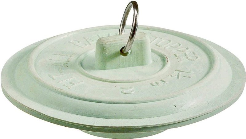 TUB STOPPER WHT RUBB 1-1/2-2  