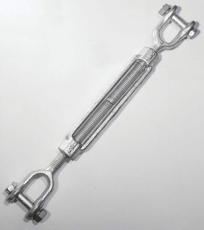 TURNBUCKLE JAW/JAW 1/2X9 GALV 