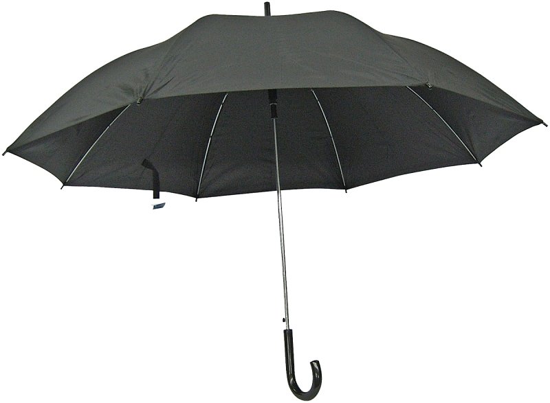 UMBRELLA RAIN 27IN BLK DELUXE 