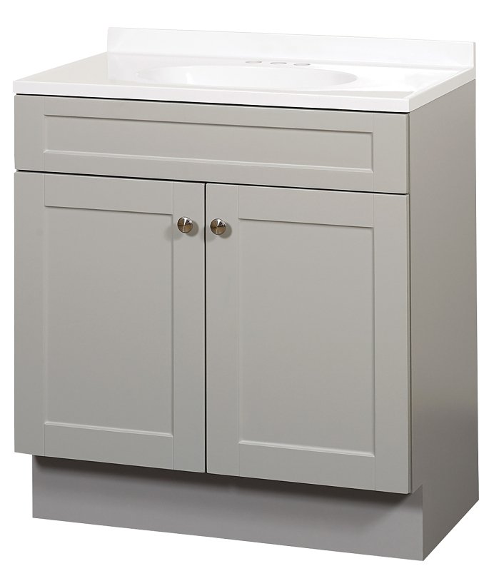 VANITY COMBO SHAKER GRAY 36IN 