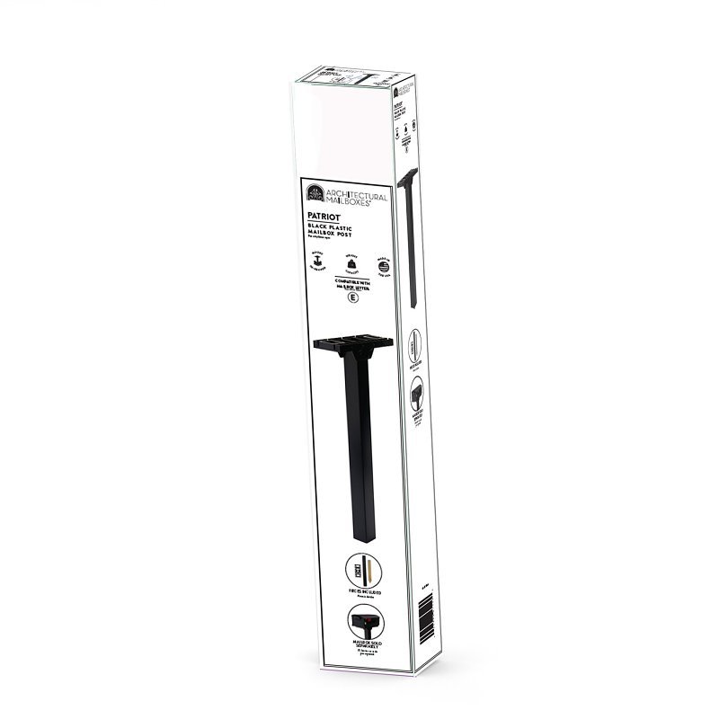 W/GRND MNT & BRCKT PLASTIC BLK