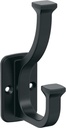 WALL HOOK DOUBLE ALDER MAT BLK
