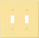 WALL PLATE 2GANG TGL POLY IVRY