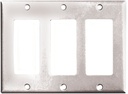 WALL PLATE 3 GANG DECO WHITE  
