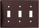 WALL PLATE 3 GANG THRMST BRWN 