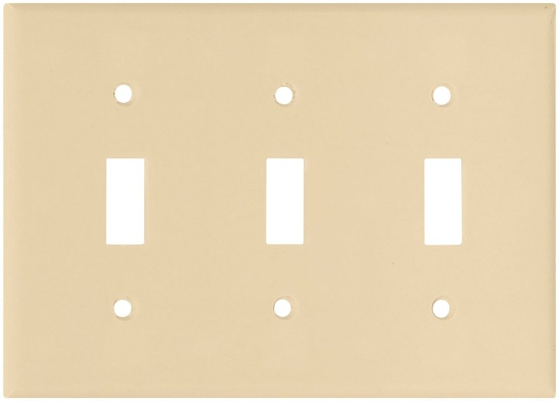 WALLPLATE 3 GANG IVORY DCRTV  